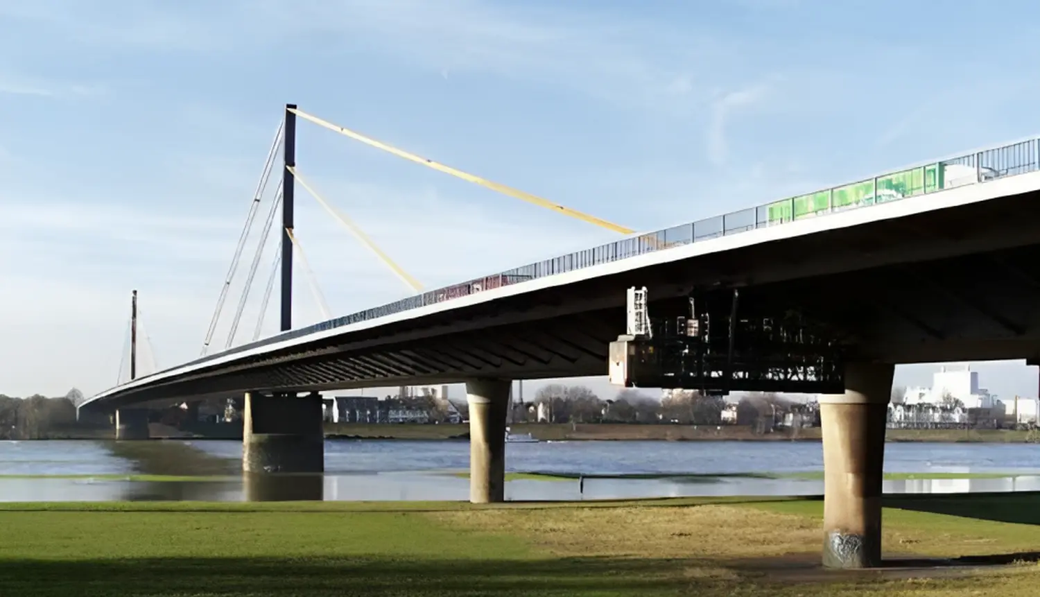 Brückenbau  - A40 Straelen – Dortmund 8-streifiger Ausbau zwischen AS Duisburg / Homberg und AS Duisburg / Häfen